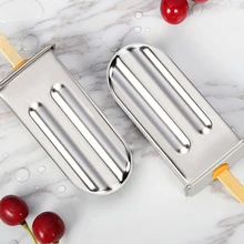 Frozen Stainless Steel Popsicle Molds Ice Cream Stick Holder 6 Molds Silver Home Diy Ice Cream Moulds Round Mould