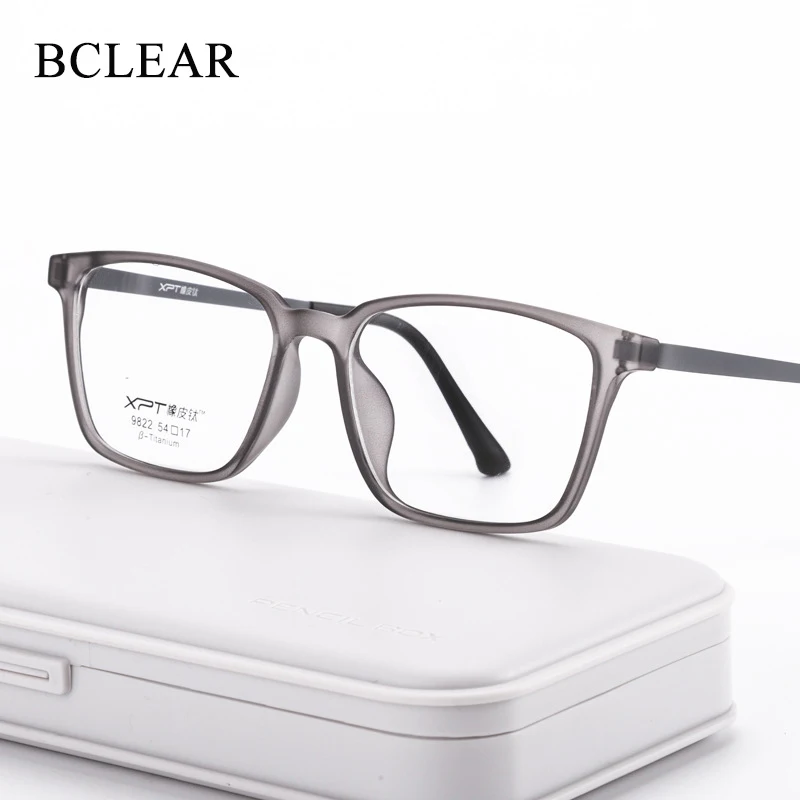 BCLEAR Optical Glasses Frame Men Ultralight Pure Titanium Glasses Frame