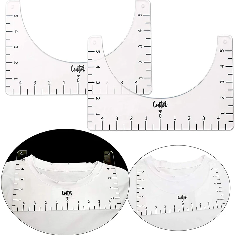 T-Shirt Alignment Ruler Guiding Tshirt Measurement Size Chart DIY Drawing Template Craft Tool 5Pcs/Set