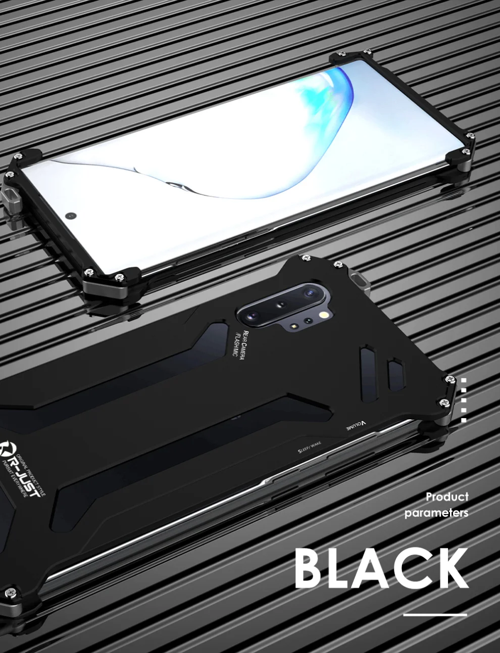 Роскошный Алюминиевый металлический чехол для samsung Galaxy Note 10/Plus, противоударный тонкий жесткий чехол для samsung Note10/Plus