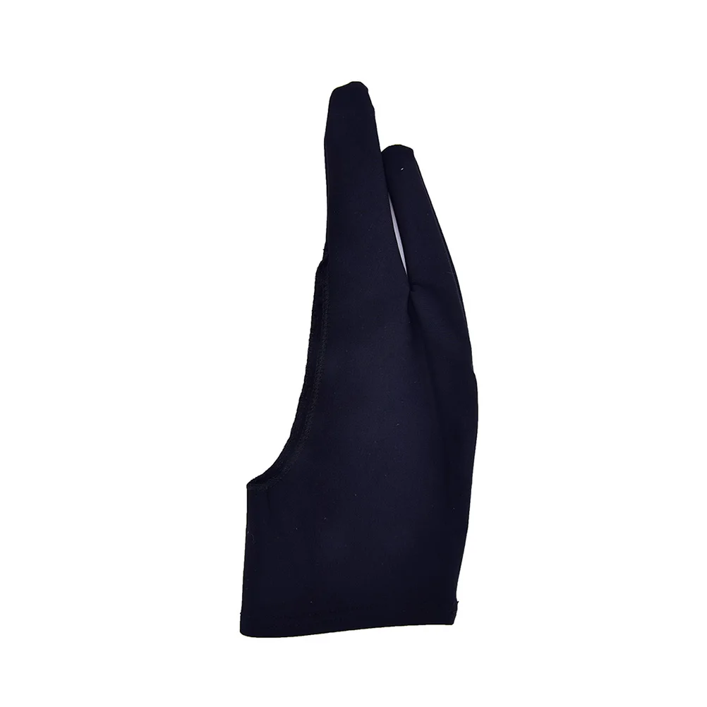 Черная перчатка для искусства раскрашивания для любого графического рисунка планшета 2 пальца противообрастающая, как для правой, так и для левой руки размер L - Цвет графита: Black