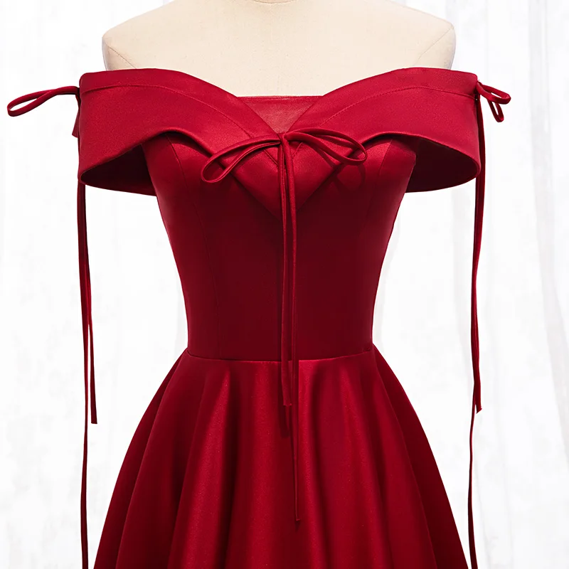 Vestido de festa Сексуальная возлюбленная длинная Пром платье es длиной до пола ТРАПЕЦИЕВИДНОЕ с бантом Бордовое платье для выпускного вечера Новая мода Robe De Soiree