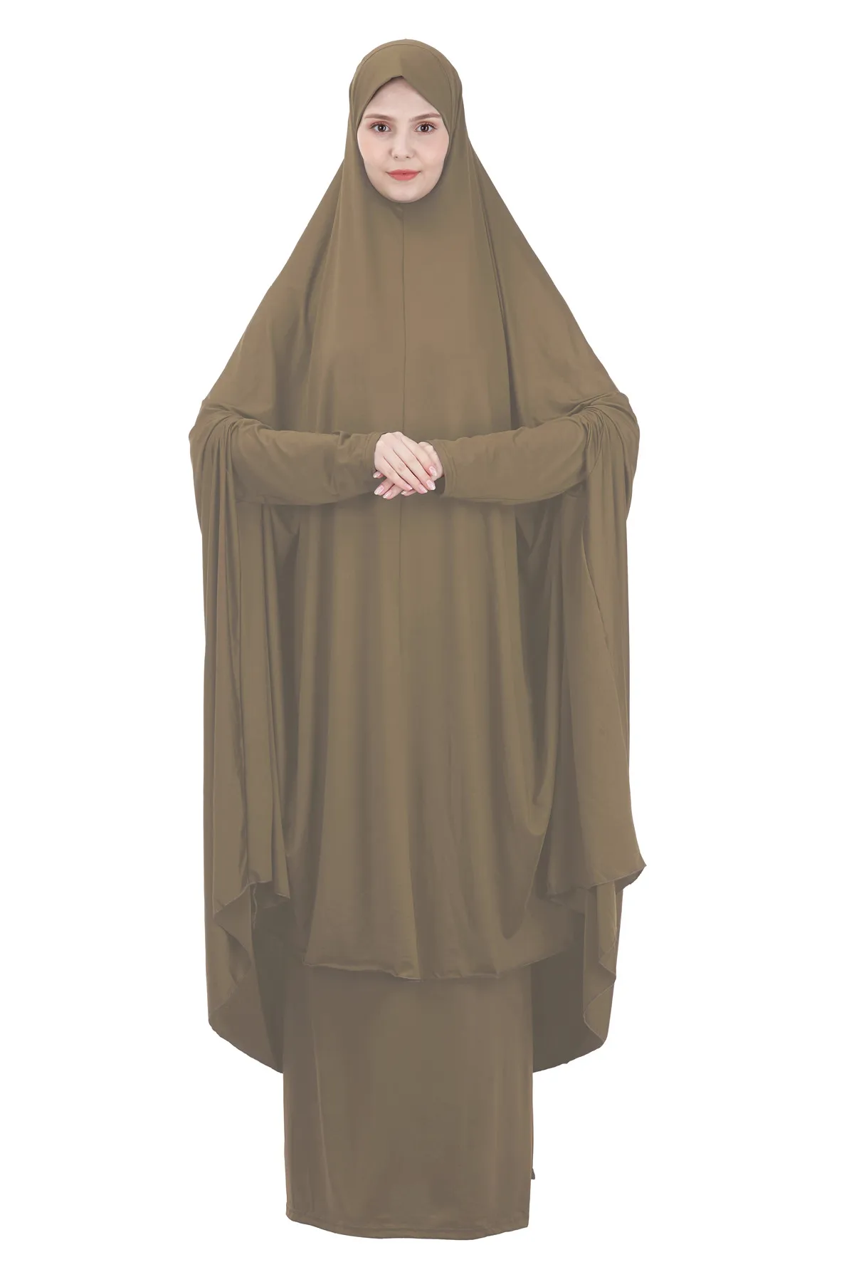 3 фото Исламская мусульманская молитва женский набор хиджаб Абая Niqab Бурка