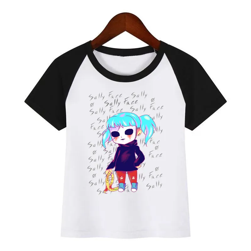 

Children New Cartoon T-shirt Sally Face Boy Girl Funny Tops Hipster Summer Tees Tshirts Outfit Kids Fashion Clothing T Shirt