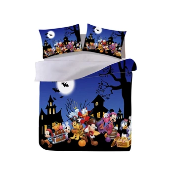 

Nightmare Before Christmas Bedding Set Minnie Mickey Duvet Cover Pillowcase Adult Children Gift Queen King Size Bed Set