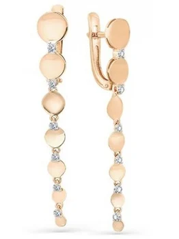 

Master brilliant earrings with 12 diamonds in red gold