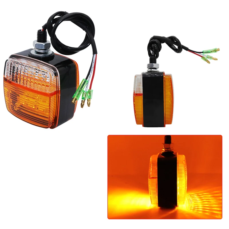 AmberWhiteBulbMirrorSideMarkerLightsDoubleSideWarningTurn