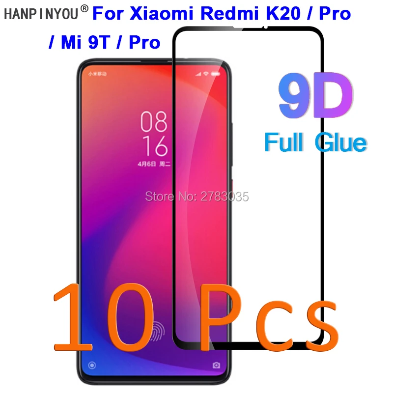 

10 Pcs/Lot For Xiaomi Redmi K20 Pro / Mi 9T Pro 5D 6D 9D Full Glue Cover Toughened Tempered Glass Film Screen Protector Guard