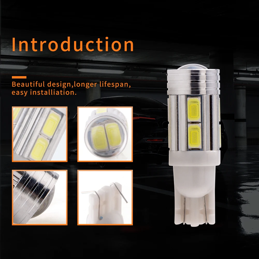 4PCS 24V T10 W5W 2825 158  ̵ Ŀ Ʈũ  194 168 ڵ Ʈ  ȣ  5630 10 SMD
