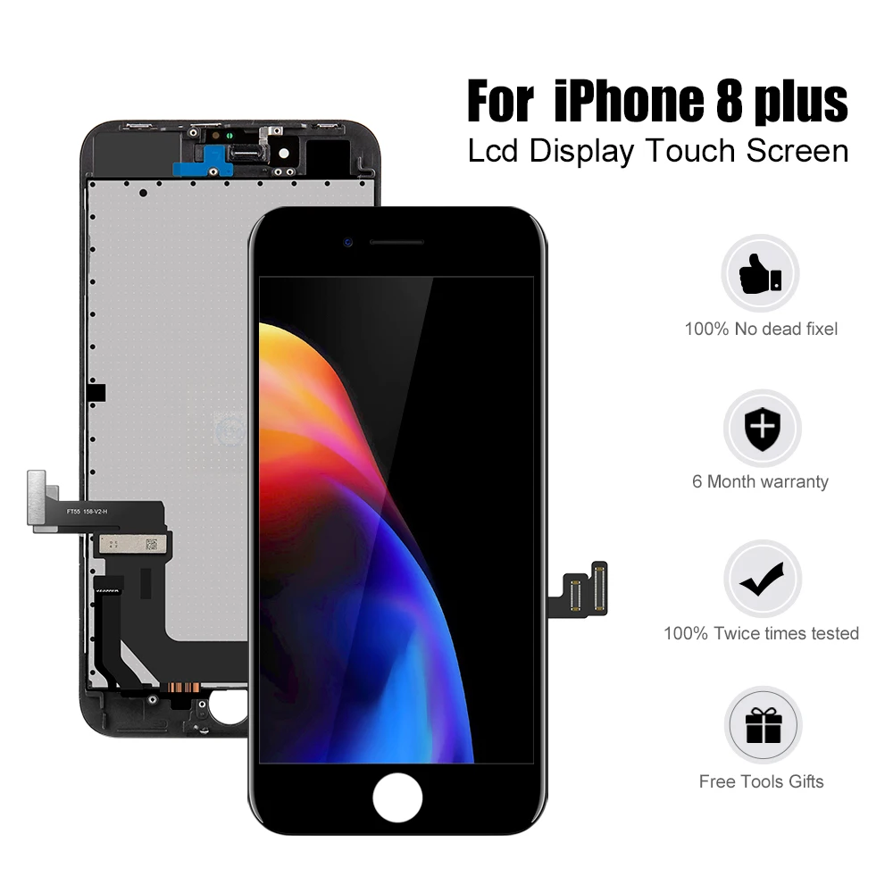 Flylinktech телефон ЖК дисплей дигитайзер для iphone 8 plus 3D сенсорный экран s pantalla сборка с