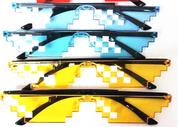 Очки солнцезащитные с мозаикой смешные черные унисекс | Игрушки и хобби