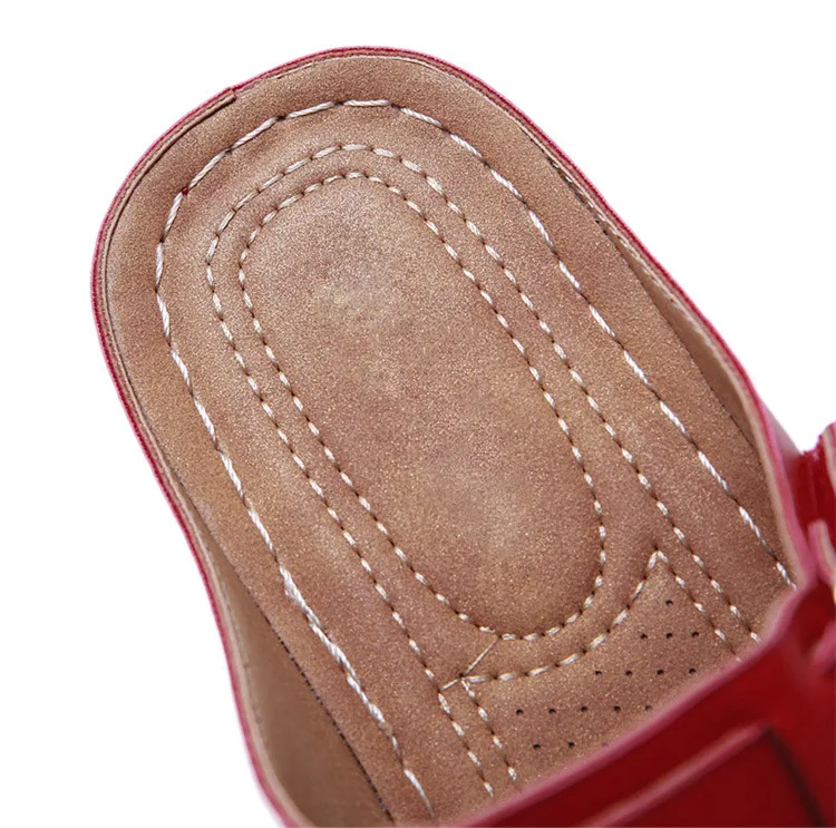 Г. Новые Летние удобные сандалии женские сандалии износостойкие Нескользящие сандалии на толстой подошве в стиле ретро, большие размеры