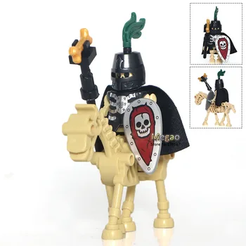 

Medieval castle horse skull Knight Gladiator skull building block friend children toy building block toy friend