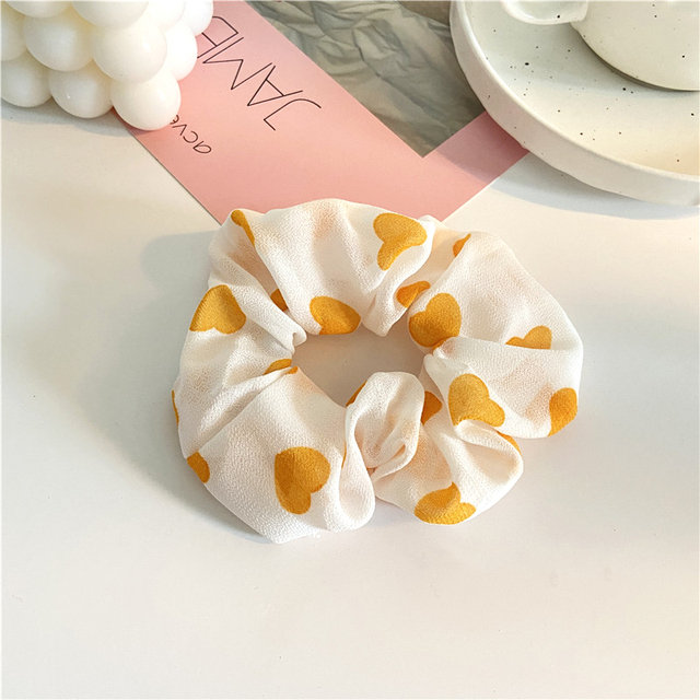 Silk Rainbow Scrunchies For Women Girls Gum Hair Tie 1PCS Hair Rope Rubber Bands Ponytail Hold Hair Accessories
