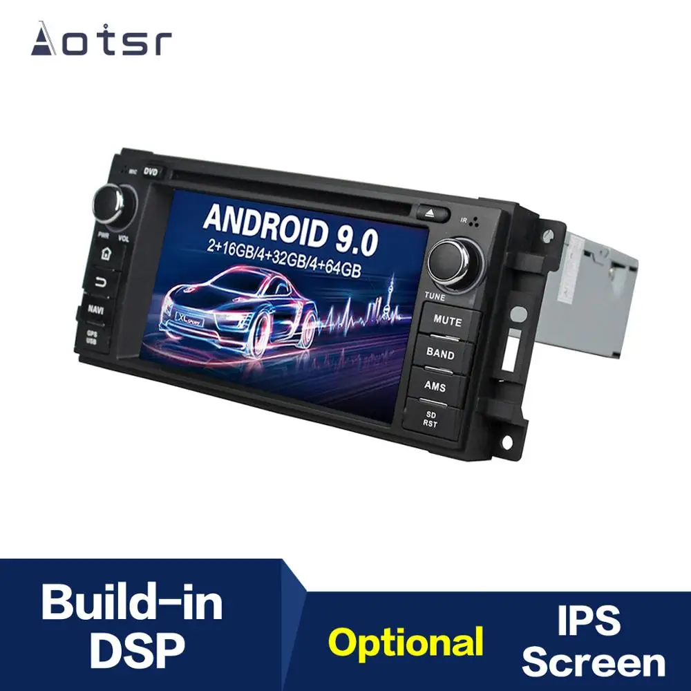 Android 9 4 + 64G DSP ips Автомобильный плеер gps навигация для JEEP Sebring 2006 300C 2005 головное