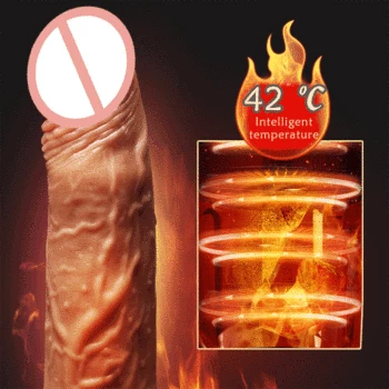 Automatic Telescopic Rotating Heating Dildo Vibrator G-spot Massage Female Penis Realistic Masturbation Toys For Women