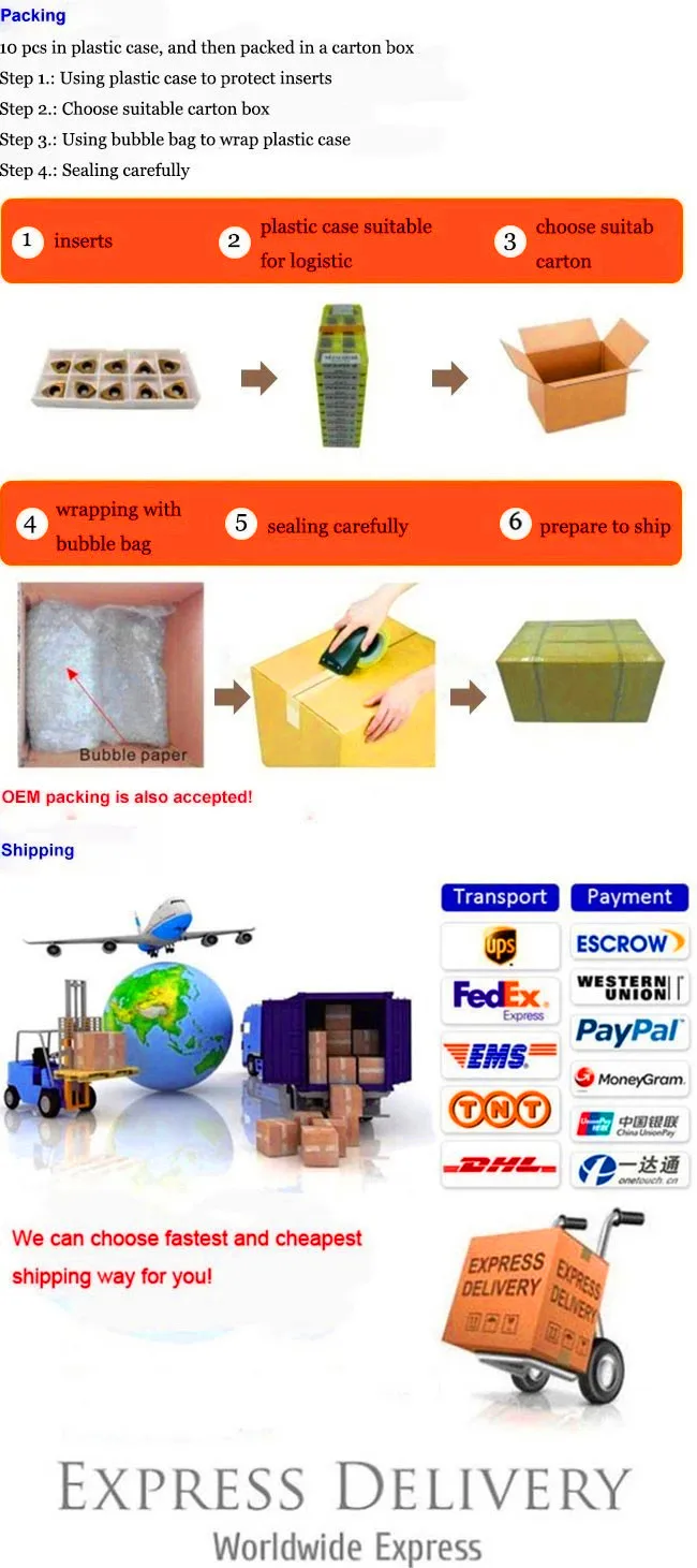 1000 шт. DCMT070204 DCMT070208 UE6020 US735 VP15TF
