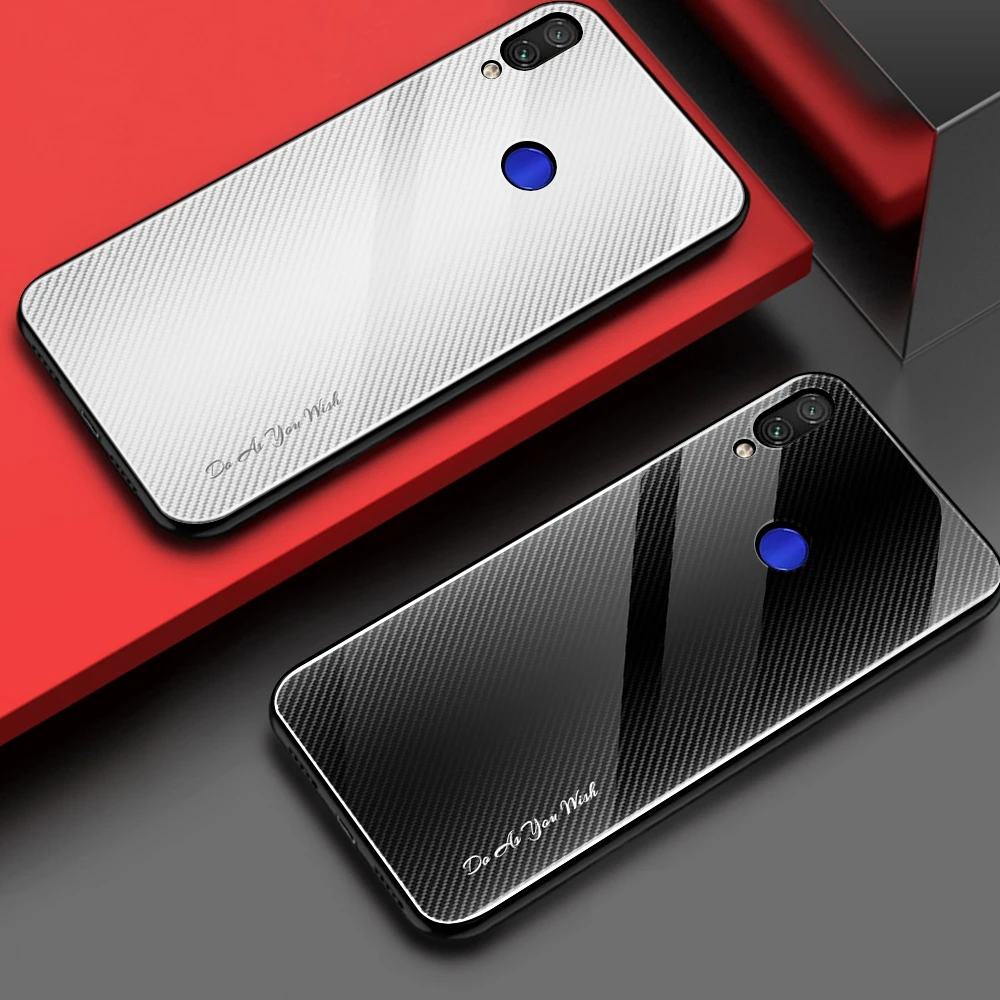 Pattern Texture Case Tempered Glass Cover For Xiaomi MiA3 Mi A3 Lite CC9 CC9E Mi9 SE 9T Pro Redmi 7 7A Note K20 | Мобильные телефоны