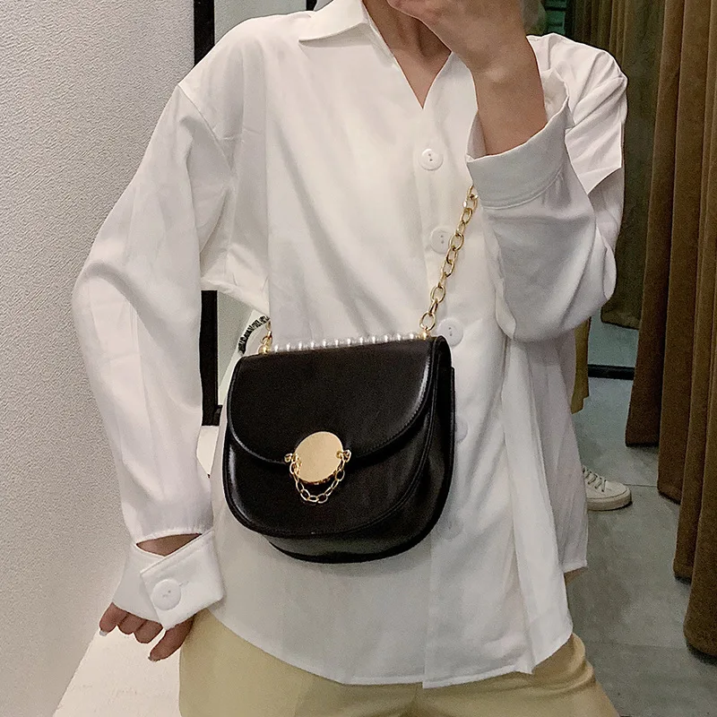 

New Arrival Bag Women's 2019 Summer New Style Fashion Korean-style Versatile Shoulder Bag Chain Shoulder Bag Fashion Saddle Bag