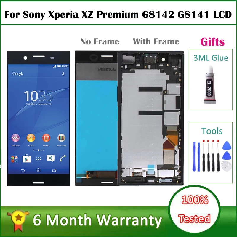 

Tested 5.5inch For SONY XZP LCD Display Touch Screen Digitizer Assembly For Sony Xperia XZ Premium G8142 G8141 LCD Replacement