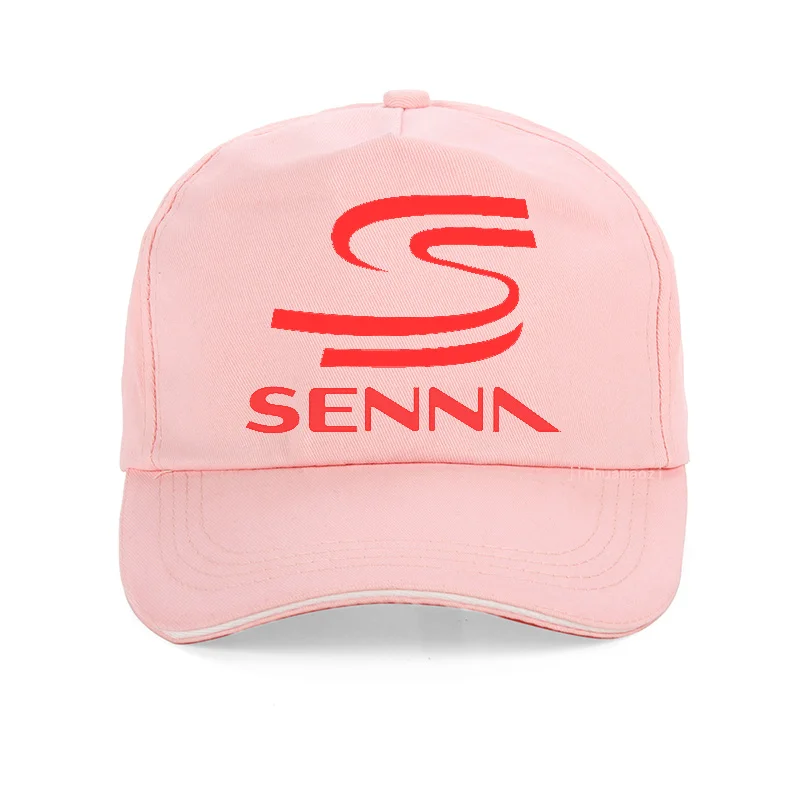 Летняя мода Hero F1 Ayrton Senna Кепка для мужчин и женщин хлопок папа гоночный автомобиль бейсболки Регулируемые Snapback шапки bone Senna - Цвет: Розовый