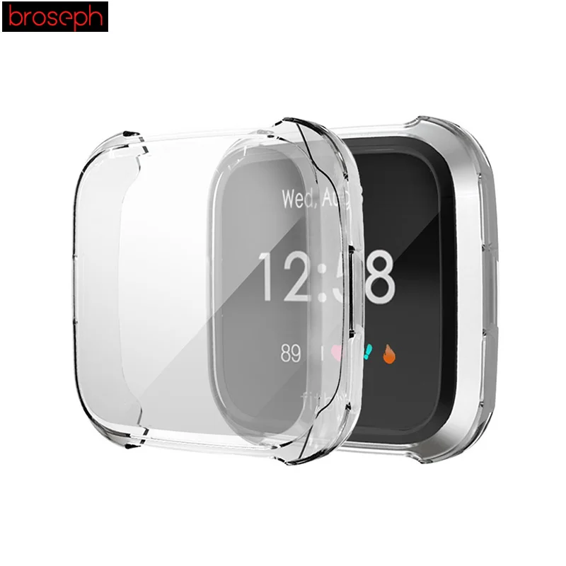 ТПУ защитный чехол для экрана для Fitbit Versa Lite 2 покрытие Смарт-часы оболочка Рамка Бампер протектор чехол s полное покрытие