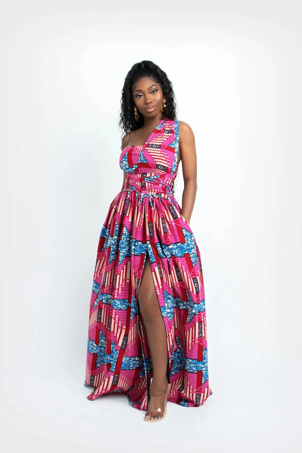 Longue robe africaine wax pour femmes 306