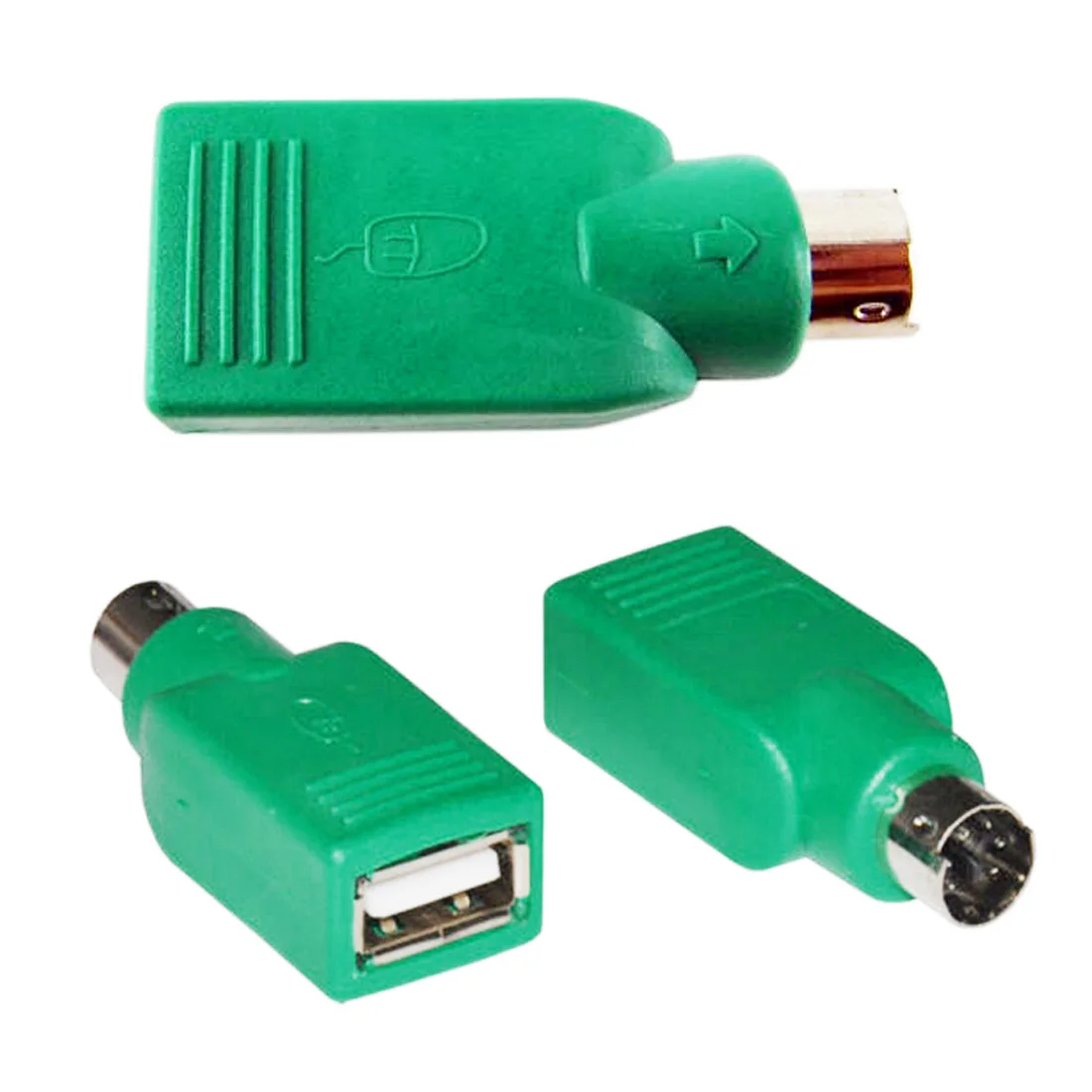 

Female to PS2 PS/2 1PCS USB Male Adapter Converter keyboard Mouse Mice Computer PC High Quality Green