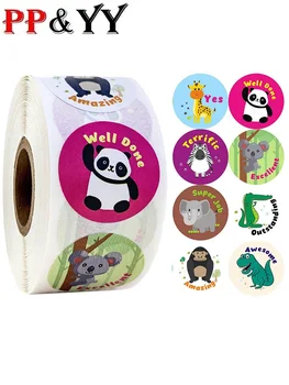 

100pcs-500pcscute cartoon animals stickers journal scrapbooking teacher encouragement reward for children stationery