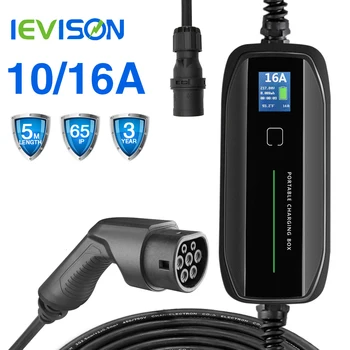 

EVSE Type2 Portable EV Charging Box Cable Switchable Current 10/16A CEE Plug Electric Vehicle Car Charger with Holder IEC 621962