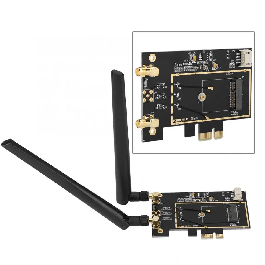 Настольный Wi Fi WLAN адаптер M.2 NGFF на PCI E 1X сетевой конвертер для 8260 7265 1535 7260