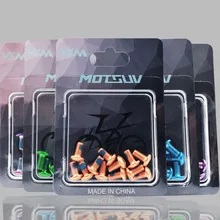 

MOTSUV 12PCS/Set M5*10MM T25 Screw Mountain Bike Colorful Disc Screw Alloy Steel Disc Disc Brake Rotor Pad