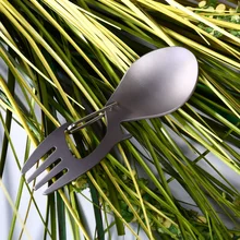 Многофункциональный инструмент титановая конструкция Spork многофункциональная Ложка Вилка карабин открывалка для бутылок Открытый Отдых Пикник посуда