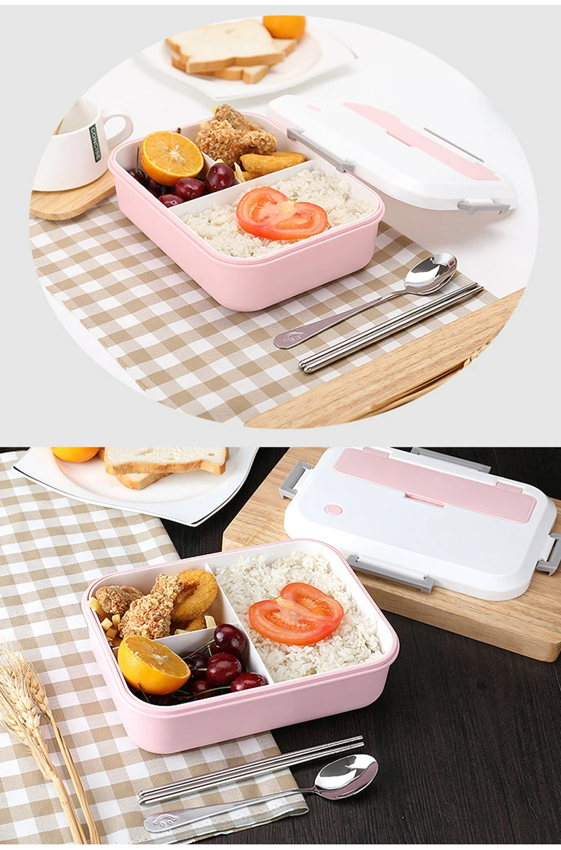QL микроволновый нагрев Ланч-бокс креативный телефон стенд Bento box обеденный контейнер для еды, судок для детей для школы и пикника офисных работников
