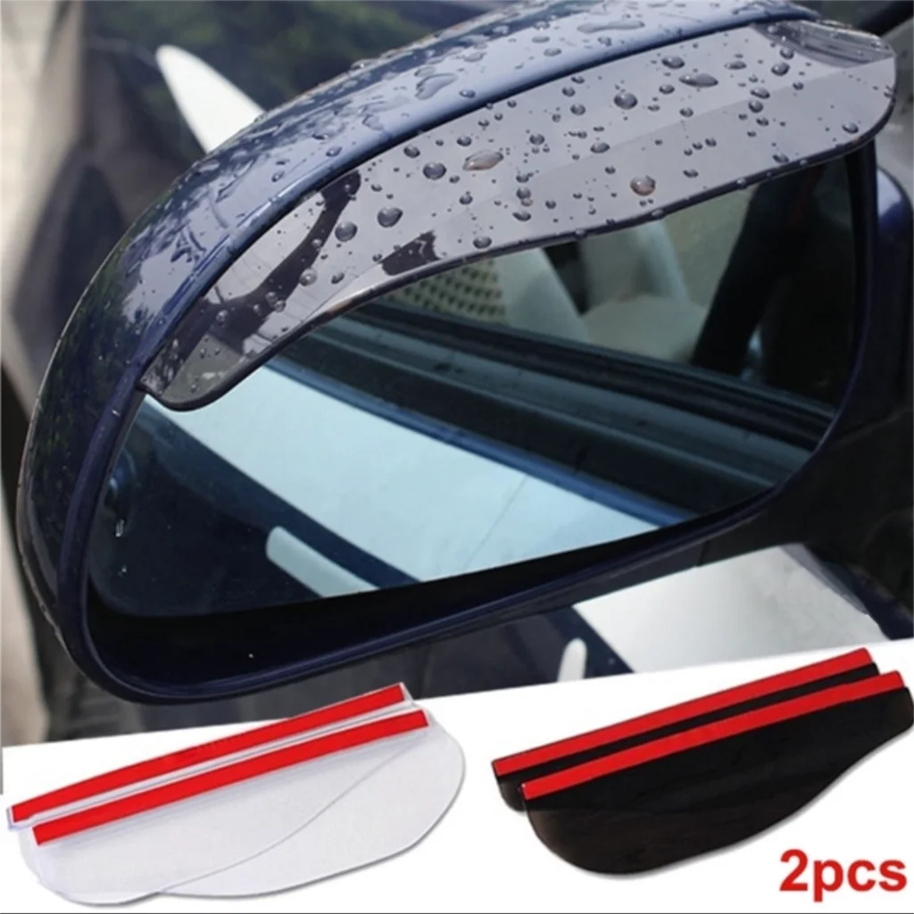 2Pc Universal Car Rearview Mirror Rain Eyebrow Auto Car Rear View Side Rain Shield Snow Guard Sun Visor Shade Protector
