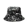 Summer Fisherman Hat Reversible Printed Bucket Hats For Women Men Anime ONE PIECE Cosplay Bucket Cap Cartoon Shading Fishing Hat ► Photo 2/6