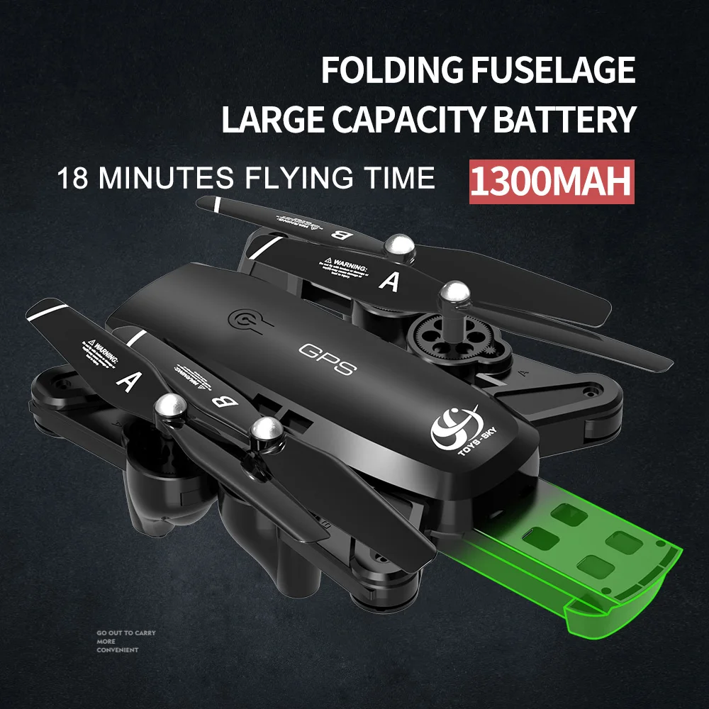 S166 мини-Дрон gps Dynamic Follow 1080P с камерой 18 минут время полета wifi FPV RC Дрон 720P Квадрокоптер 3 батареи с сумкой
