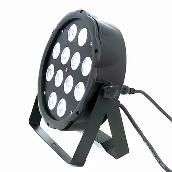 

12x18W LED Delgado plano RGBWA luz UV 6in1 LED DJ Luz de lavado etapa dmx luz led par luz