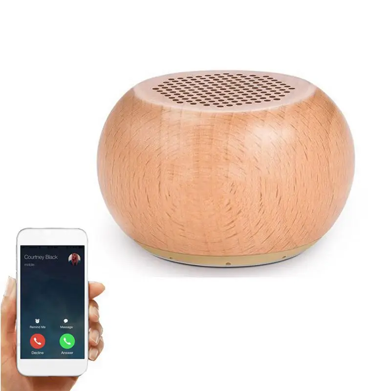 Деревянный Bluetooth динамик большой звук бас сабвуфер смарт беспроводной стерео