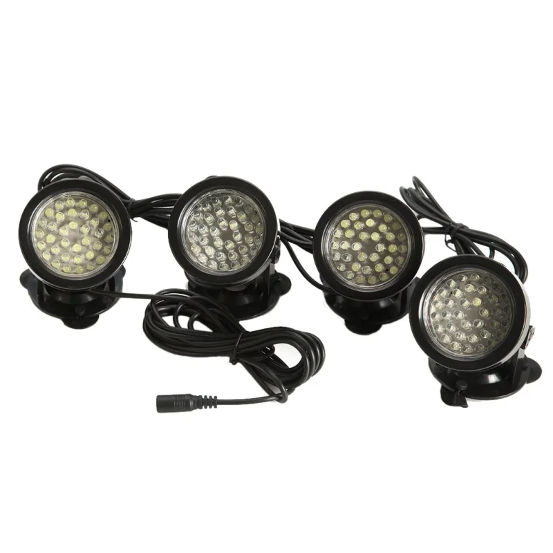4x 36-LED/light Bright Spotlight Underwater Submersible for Garden Fountain Pond- White light