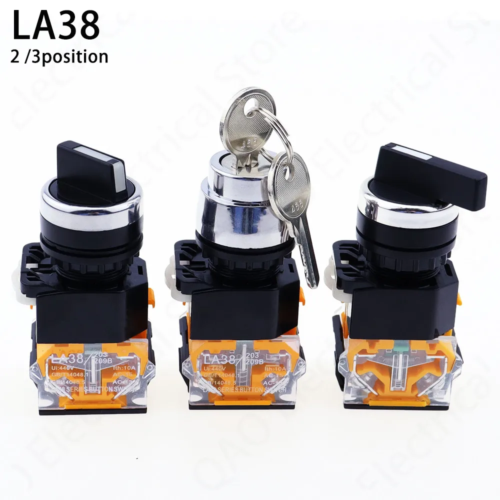 

LA38 2 position 3 position 1NO /1NC series High quality Knob switch