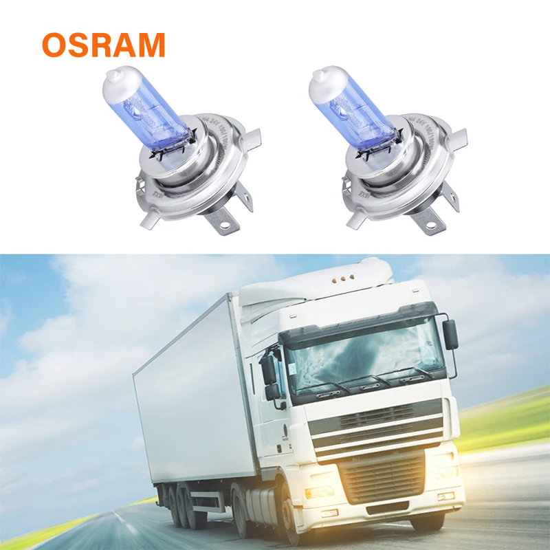 OSRAM 4000K H4 62270TX P43t 24V грузовик галогенный H4 9003/HB2 Hi/Lo фара 130W Автомобильная противотуманная Лампа фара 1 пара