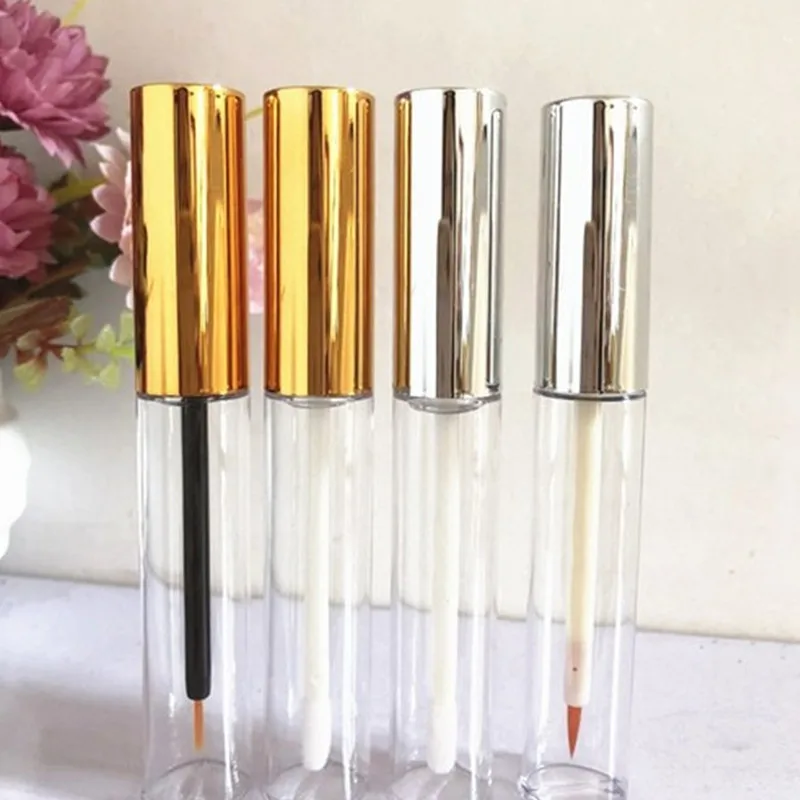 

Round Tube Gloss Growth Liquid Bottle Eyeliner Glaze Sub-bottle 10ml Gold And