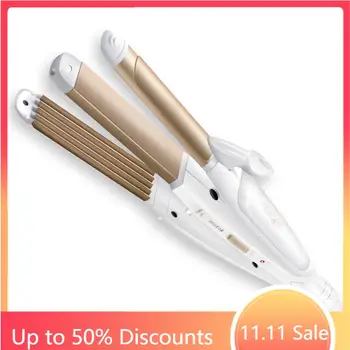 

3 In 1 Hair Straightener Hair Curling Iron Multifunction Corrugated Flat Iron Corn Plate Heated Roller Hairstyle Tools