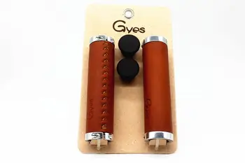 

Taiwan Gyes Cow Leather Grips Bicycle Handlebar Grips Honey Colors bicycle grips with 130mm
