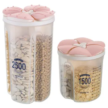 

Separate transparent grain storage bottle household kitchen food moisture-proof sealed cans dry cereal container MJ708