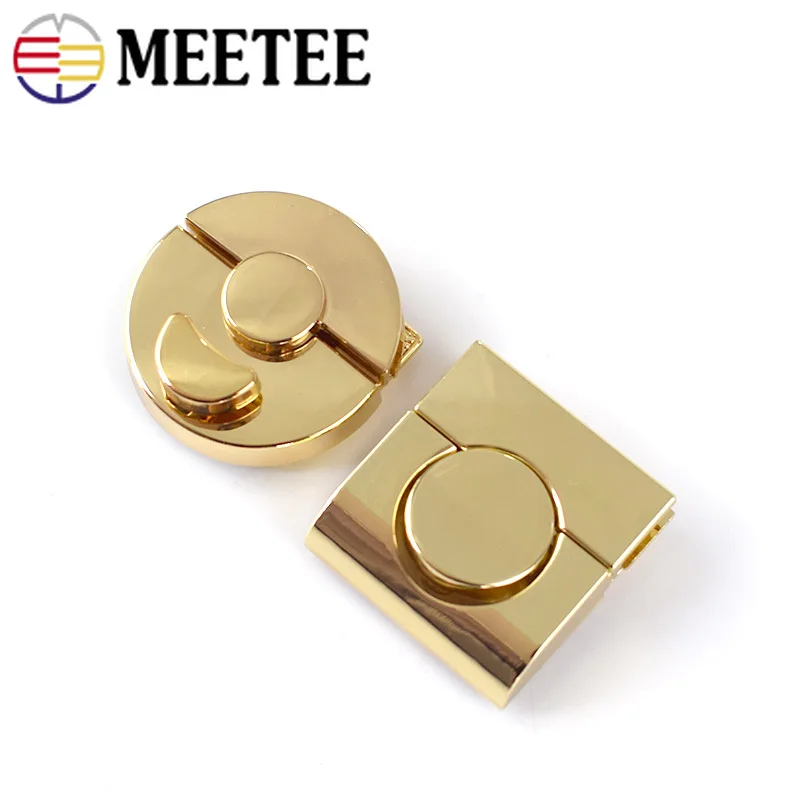 Meetee, 2 шт., металлический замок для сумки, застежка, поворотный замок, пряжки, сделай сам, сумочка, кошелек, фурнитура, сумки, детали, Декор, замена аксессуаров, BF118