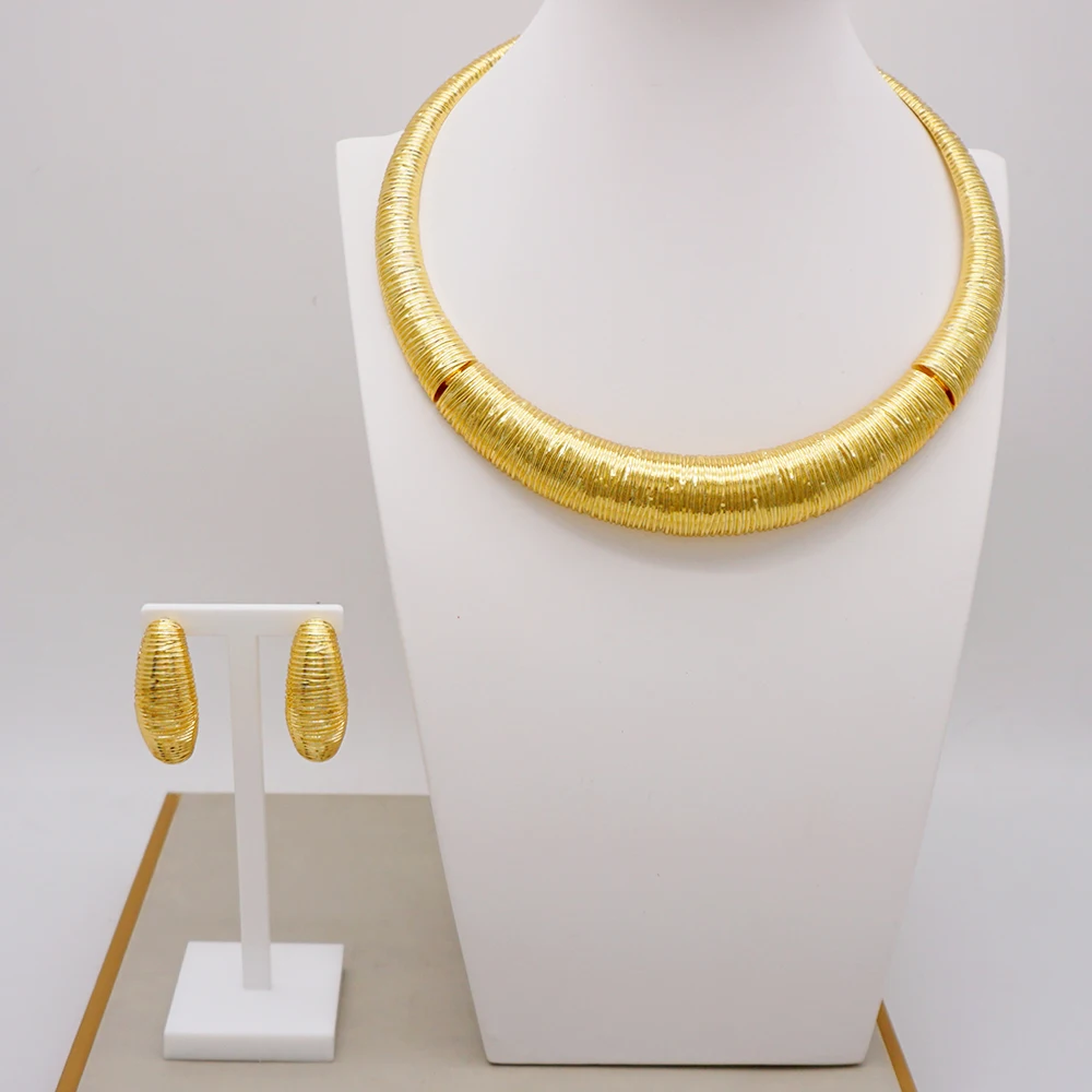 Dubai Gold Color Big Jewelry Sets Women 