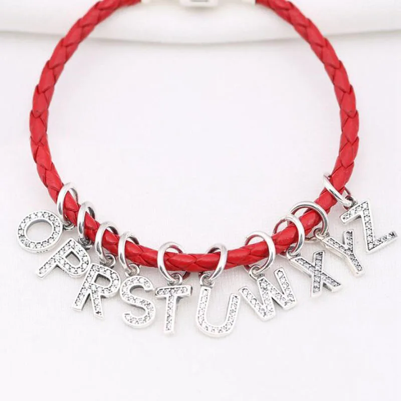 

letter 925 Sterling Silver colorful fine beads Fit Original Charms Bracelets making