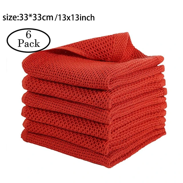 LUDA 6Pack 100% Cotton Waffle Weave Kitchen Dish Cloths, Ultra Soft  Absorbent Quick Drying Dish Towels 13Inch X 13Inch - AliExpress